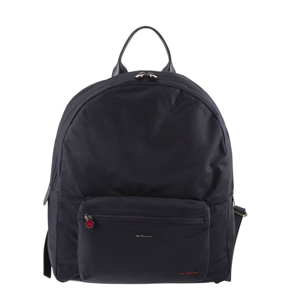 Kiton Men Technical Fabric Backpack With Logo